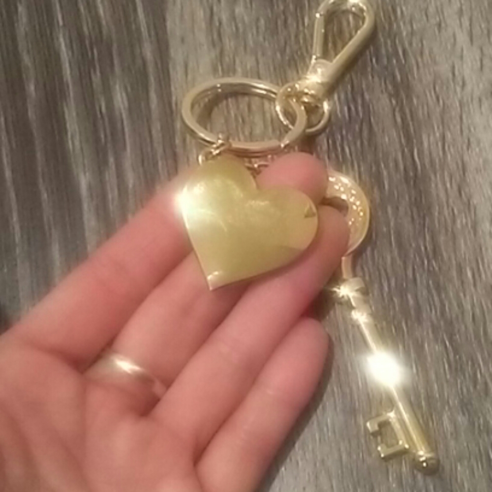 Gold Heart Key Chain